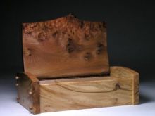 jewellery box in burr and spalted elm