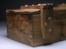 jewellery chest in wych elm