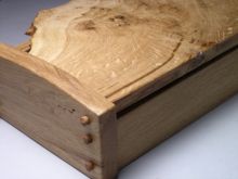 Desk box in burr oak
