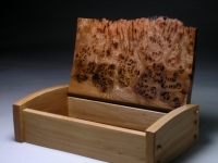 Desk box in burr elm
