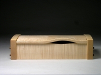 desk box in rippled sycamore