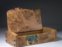 Desk box in Burr Oak